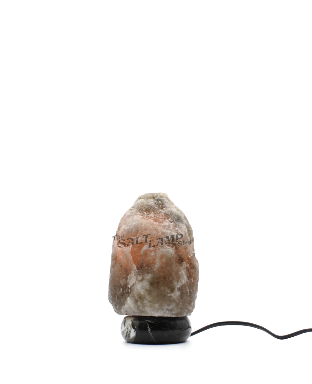 1-2kg Rare Grey Himalayan Salt Lamp (Black Zebra Marble Base)