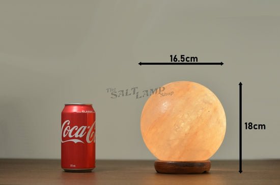 Sphere Ball Salt Lamp (Timber Base) Crafted