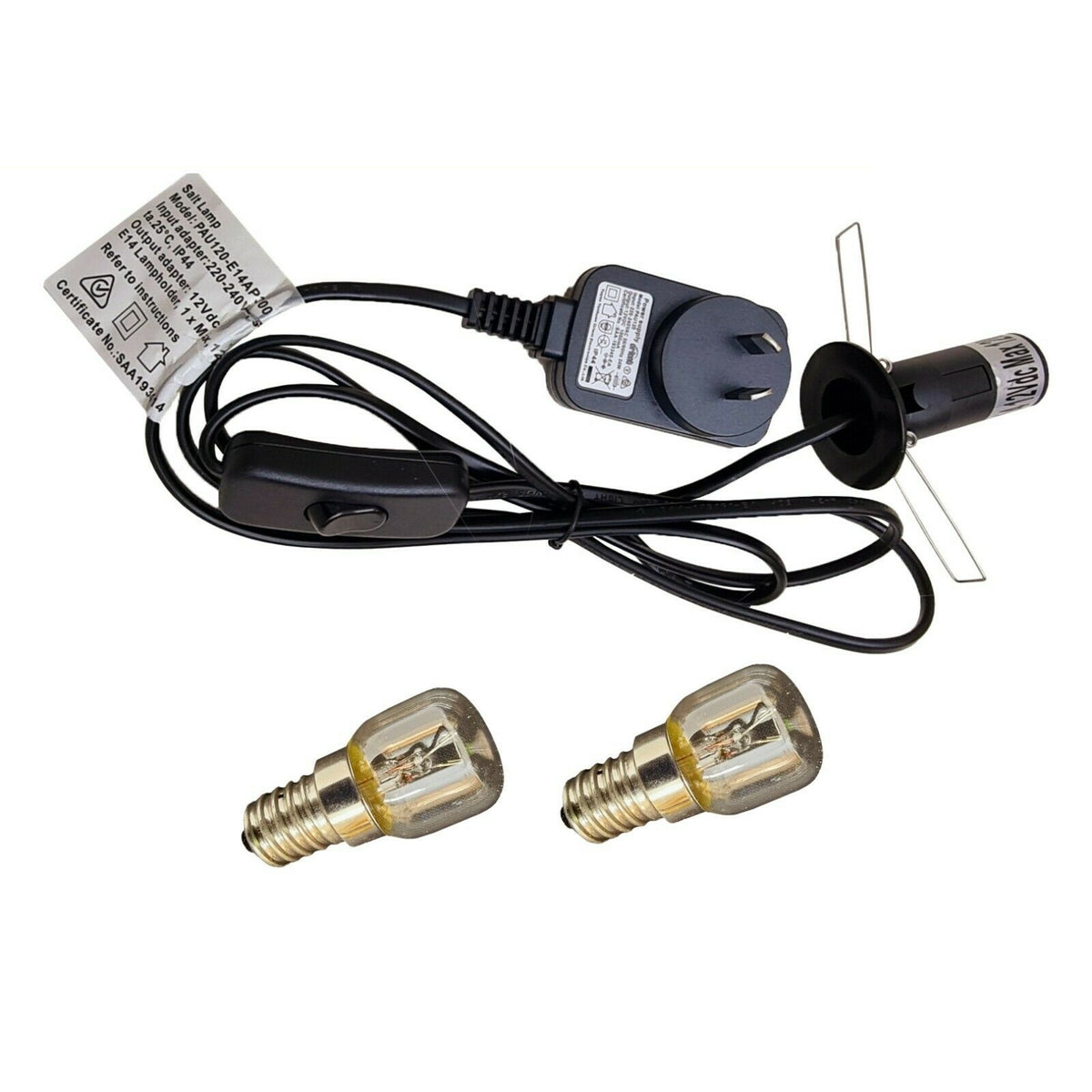 Salt Lamp Power Cord with on/off Switch (12V DC) The Salt Lamp Shop