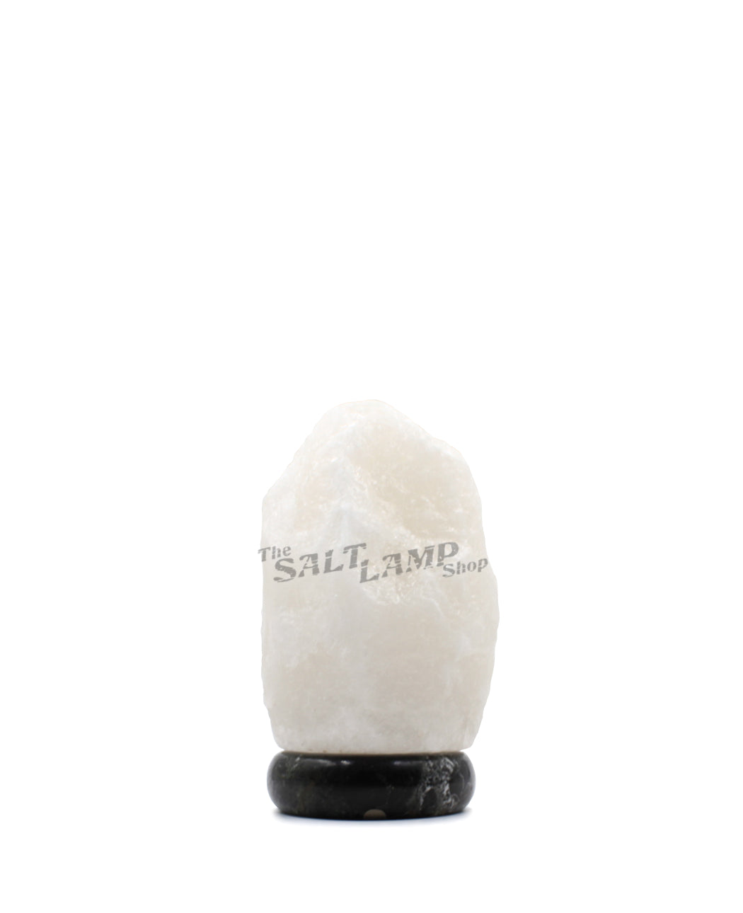 3-5kg Rare White Himalayan Salt Lamp (Black Zebra Marble Base)