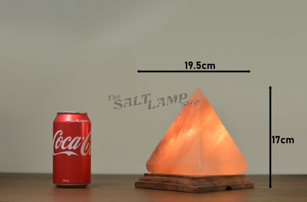 Pyramid Salt Lamp (Timber Base) Crafted