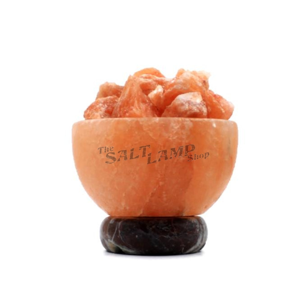Himalayan Salt Fire Bowl (Red Zebra Marble Base) Crafted