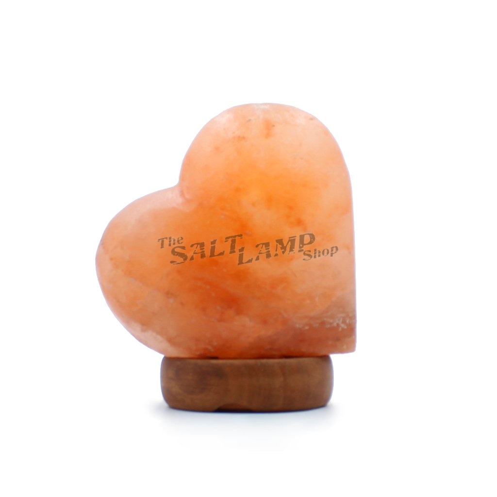 Heart Salt Lamp (Timber Base) Crafted