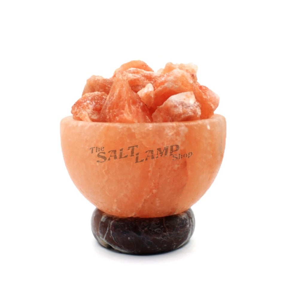 Himalayan Salt Fire Bowl (Red Zebra Marble Base) Crafted