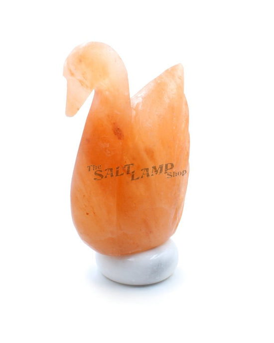 Swan Salt Lamp (Cloudy White Marble Base) Crafted