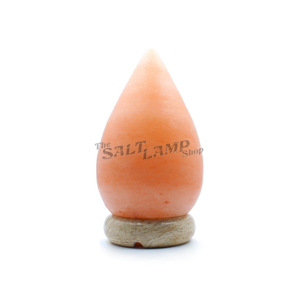 Tear Drop Salt Lamp (White Marble Base) Crafted