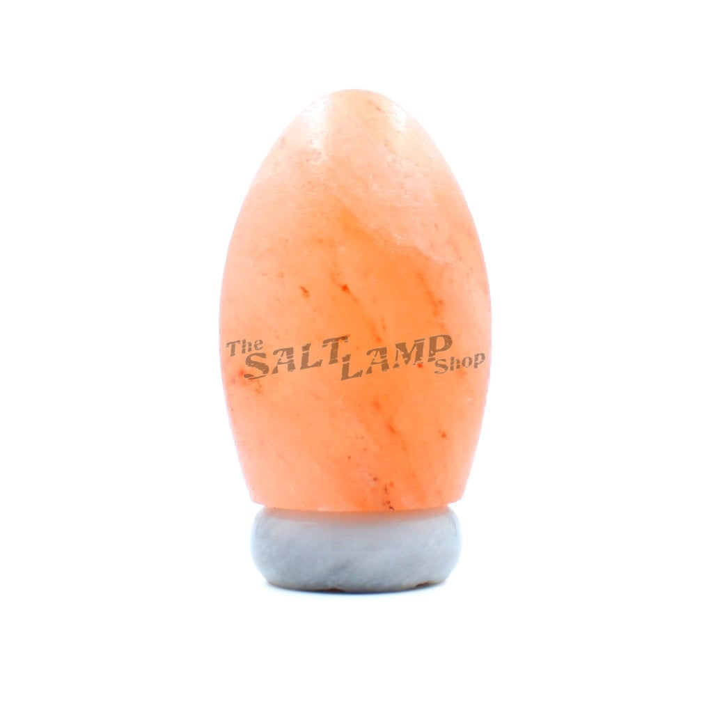 Egg Salt Lamp (Cloudy White Marble Base) Crafted