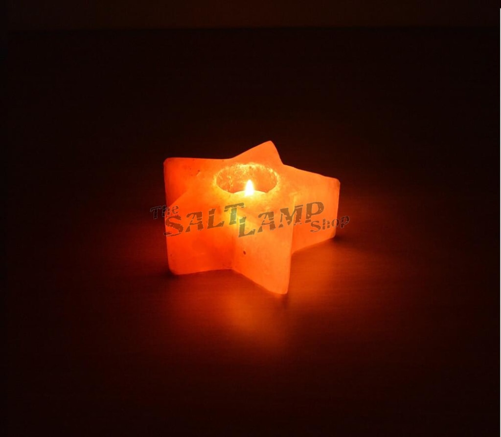 Load image into Gallery viewer, Star Himalayan Salt Candle
